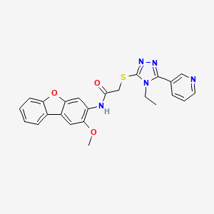 ACETAMIDE,2-[[4-ETHYL-5-(PYRIDIN-3-YL)-4H-1,2,4-TRIAZOL-3-YL]THIO]-N-(2-METHOXY-3-DIBENZOFURANYL)-