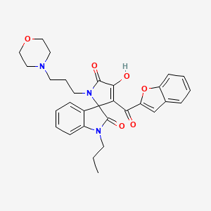 3'-(1-benzofuran-2-ylcarbonyl)-4'-hydroxy-1'-[3-(4-morpholinyl)propyl]-1-propylspiro[indole-3,2'-pyrrole]-2,5'(1H,1'H)-dione