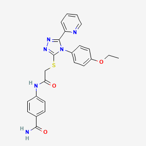 4-[[2-[[4-(4-Ethoxyphenyl)-5-pyridin-2-yl-1,2,4-triazol-3-yl]sulfanyl]acetyl]amino]benzamide