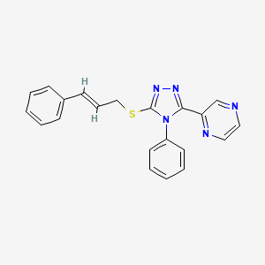 2-{4-phenyl-5-[(3-phenyl-2-propen-1-yl)thio]-4H-1,2,4-triazol-3-yl}pyrazine