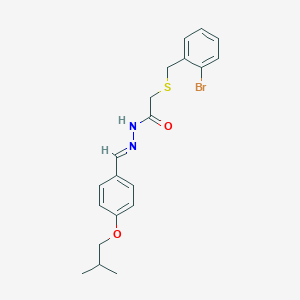 molecular formula C20H23BrN2O2S B415441 2-[(2-bromobenzyl)sulfanyl]-N'-(4-isobutoxybenzylidene)acetohydrazide 