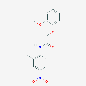 molecular formula C16H16N2O5 B415442 2-(2-methoxyphenoxy)-N-(2-methyl-4-nitrophenyl)acetamide 