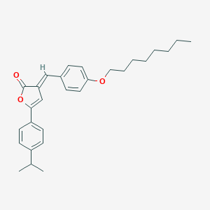 molecular formula C28H34O3 B415446 5-(4-isopropylphenyl)-3-[4-(octyloxy)benzylidene]-2(3H)-furanone 