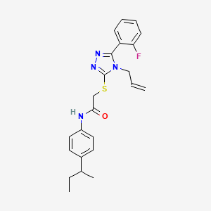 N-(4-butan-2-ylphenyl)-2-[[5-(2-fluorophenyl)-4-prop-2-enyl-1,2,4-triazol-3-yl]sulfanyl]acetamide