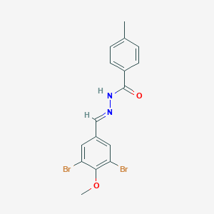 molecular formula C16H14Br2N2O2 B415452 N'-(3,5-dibromo-4-methoxybenzylidene)-4-methylbenzohydrazide 