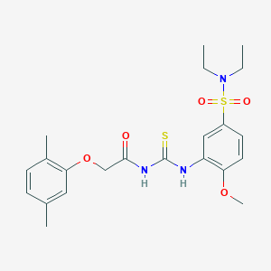 N-[({5-[(diethylamino)sulfonyl]-2-methoxyphenyl}amino)carbonothioyl]-2-(2,5-dimethylphenoxy)acetamide