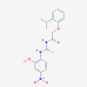 2-(2-isopropylphenoxy)-N-{[(2-methoxy-4-nitrophenyl)amino]carbonothioyl}acetamide