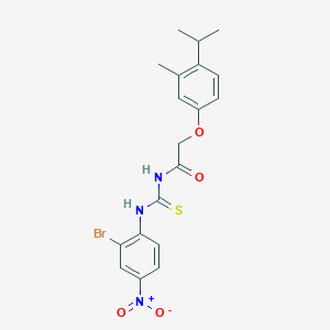 N-{[(2-bromo-4-nitrophenyl)amino]carbonothioyl}-2-(4-isopropyl-3-methylphenoxy)acetamide