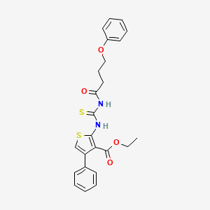 ethyl 2-({[(4-phenoxybutanoyl)amino]carbonothioyl}amino)-4-phenyl-3-thiophenecarboxylate