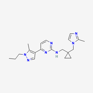 N-({1-[(2-methyl-1H-imidazol-1-yl)methyl]cyclopropyl}methyl)-4-(5-methyl-1-propyl-1H-pyrazol-4-yl)pyrimidin-2-amine