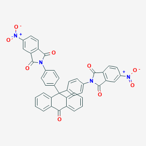 molecular formula C42H22N4O9 B415458 5-nitro-2-{4-[9-(4-{5-nitro-1,3-dioxo-1,3-dihydro-2H-isoindol-2-yl}phenyl)-10-oxo-9,10-dihydro-9-anthracenyl]phenyl}-1H-isoindole-1,3(2H)-dione 