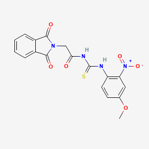 2-(1,3-dioxo-1,3-dihydro-2H-isoindol-2-yl)-N-{[(4-methoxy-2-nitrophenyl)amino]carbonothioyl}acetamide