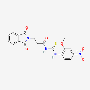 3-(1,3-dioxo-1,3-dihydro-2H-isoindol-2-yl)-N-{[(2-methoxy-4-nitrophenyl)amino]carbonothioyl}propanamide