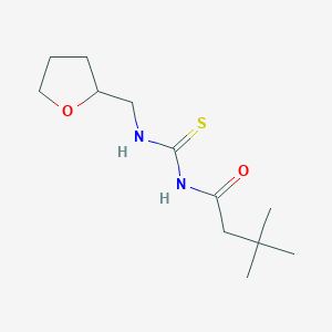 3,3-dimethyl-N-{[(tetrahydro-2-furanylmethyl)amino]carbonothioyl}butanamide