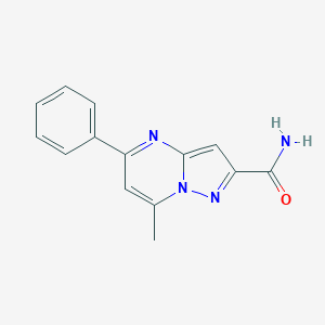 molecular formula C14H12N4O B415460 7-Methyl-5-phenylpyrazolo[1,5-a]pyrimidine-2-carboxamide 