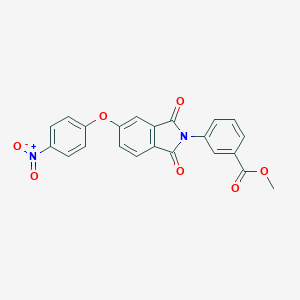 molecular formula C22H14N2O7 B415461 methyl 3-[5-(4-nitrophenoxy)-1,3-dioxo-1,3-dihydro-2H-isoindol-2-yl]benzoate 