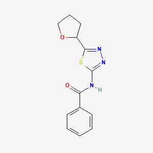 N-[(2E)-5-(tetrahydrofuran-2-yl)-1,3,4-thiadiazol-2(3H)-ylidene]benzamide