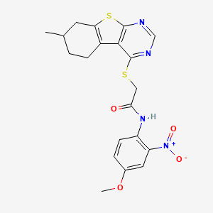 N-(4-methoxy-2-nitrophenyl)-2-[(7-methyl-5,6,7,8-tetrahydro[1]benzothieno[2,3-d]pyrimidin-4-yl)thio]acetamide