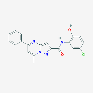 molecular formula C20H15ClN4O2 B415467 N-(5-chloro-2-hydroxyphenyl)-7-methyl-5-phenylpyrazolo[1,5-a]pyrimidine-2-carboxamide 