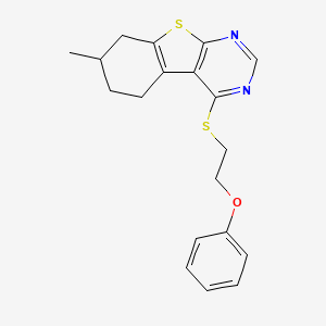 7-methyl-4-[(2-phenoxyethyl)thio]-5,6,7,8-tetrahydro[1]benzothieno[2,3-d]pyrimidine