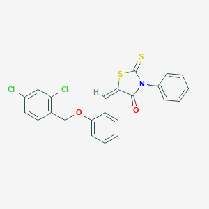 molecular formula C23H15Cl2NO2S2 B415468 5-[2-(2,4-Dichloro-benzyloxy)-benzylidene]-3-phenyl-2-thioxo-thiazolidin-4-one 