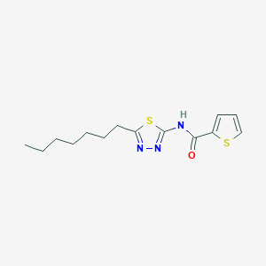molecular formula C14H19N3OS2 B415470 N-(5-Heptyl-1,3,4-thiadiazol-2-yl)-2-thiophenecarboxamide 