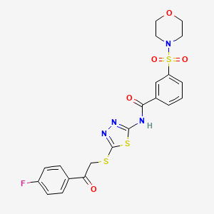 N-(5-{[2-(4-fluorophenyl)-2-oxoethyl]thio}-1,3,4-thiadiazol-2-yl)-3-(4-morpholinylsulfonyl)benzamide