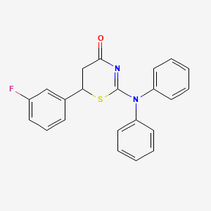 2-(diphenylamino)-6-(3-fluorophenyl)-5,6-dihydro-4H-1,3-thiazin-4-one