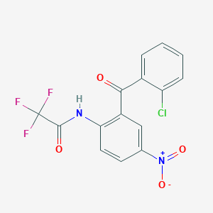 molecular formula C15H8ClF3N2O4 B4154713 N-[2-(2-chlorobenzoyl)-4-nitrophenyl]-2,2,2-trifluoroacetamide 