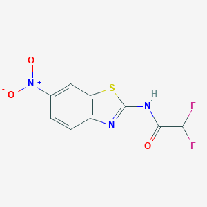 molecular formula C9H5F2N3O3S B415473 2,2-difluoro-N-(6-nitro-1,3-benzothiazol-2-yl)acetamide 