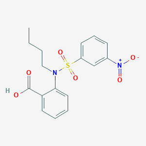 2-[Butyl-(3-nitrophenyl)sulfonylamino]benzoic acid