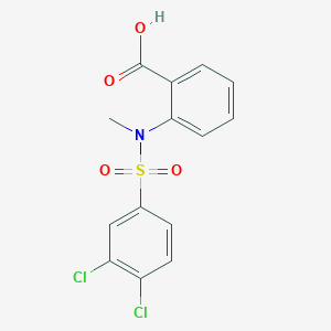 2-[[(3,4-dichlorophenyl)sulfonyl](methyl)amino]benzoic acid