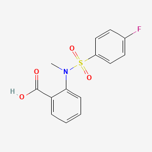 2-[[(4-fluorophenyl)sulfonyl](methyl)amino]benzoic acid