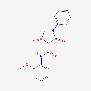 N-(2-methoxyphenyl)-2,4-dioxo-1-phenyl-3-pyrrolidinecarboxamide