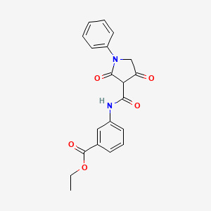 Ethyl 3-[(2,4-dioxo-1-phenylpyrrolidine-3-carbonyl)amino]benzoate