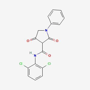 molecular formula C17H12Cl2N2O3 B4154776 N-(2,6-dichlorophenyl)-2,4-dioxo-1-phenylpyrrolidine-3-carboxamide 