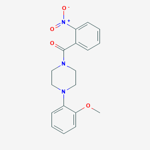 molecular formula C18H19N3O4 B415479 1-{2-Nitrobenzoyl}-4-(2-methoxyphenyl)piperazine 