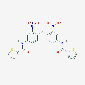 molecular formula C23H16N4O6S2 B415481 N-(3-nitro-4-{2-nitro-4-[(2-thienylcarbonyl)amino]benzyl}phenyl)-2-thiophenecarboxamide 