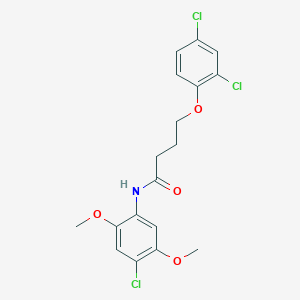 molecular formula C18H18Cl3NO4 B415482 N-(4-chloro-2,5-dimethoxyphenyl)-4-(2,4-dichlorophenoxy)butanamide 