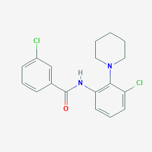 3-chloro-N-[3-chloro-2-(1-piperidinyl)phenyl]benzamide