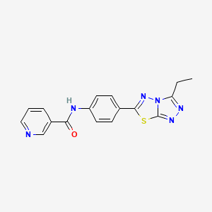 N-[4-(3-ethyl[1,2,4]triazolo[3,4-b][1,3,4]thiadiazol-6-yl)phenyl]nicotinamide