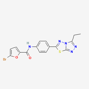 5-bromo-N-[4-(3-ethyl[1,2,4]triazolo[3,4-b][1,3,4]thiadiazol-6-yl)phenyl]-2-furamide