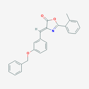 molecular formula C24H19NO3 B415485 4-[3-(benzyloxy)benzylidene]-2-(2-methylphenyl)-1,3-oxazol-5(4H)-one 