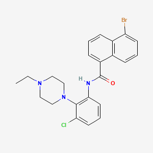 5-bromo-N-[3-chloro-2-(4-ethylpiperazin-1-yl)phenyl]naphthalene-1-carboxamide