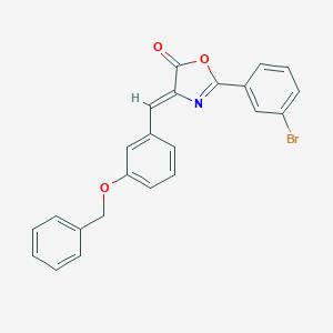 molecular formula C23H16BrNO3 B415486 4-[3-(benzyloxy)benzylidene]-2-(3-bromophenyl)-1,3-oxazol-5(4H)-one 