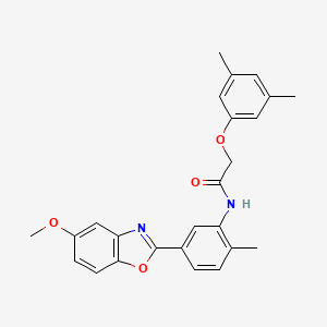 molecular formula C25H24N2O4 B4154869 2-(3,5-dimethylphenoxy)-N-[5-(5-methoxy-1,3-benzoxazol-2-yl)-2-methylphenyl]acetamide 