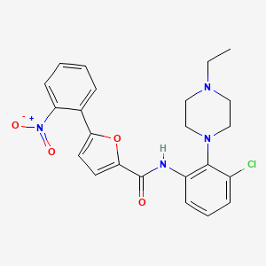 N-[3-chloro-2-(4-ethyl-1-piperazinyl)phenyl]-5-(2-nitrophenyl)-2-furamide