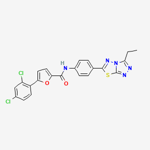 5-(2,4-dichlorophenyl)-N-[4-(3-ethyl[1,2,4]triazolo[3,4-b][1,3,4]thiadiazol-6-yl)phenyl]-2-furamide