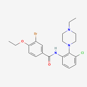 3-bromo-N-[3-chloro-2-(4-ethyl-1-piperazinyl)phenyl]-4-ethoxybenzamide