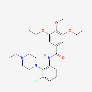 molecular formula C25H34ClN3O4 B4154915 N-[3-chloro-2-(4-ethylpiperazin-1-yl)phenyl]-3,4,5-triethoxybenzamide 